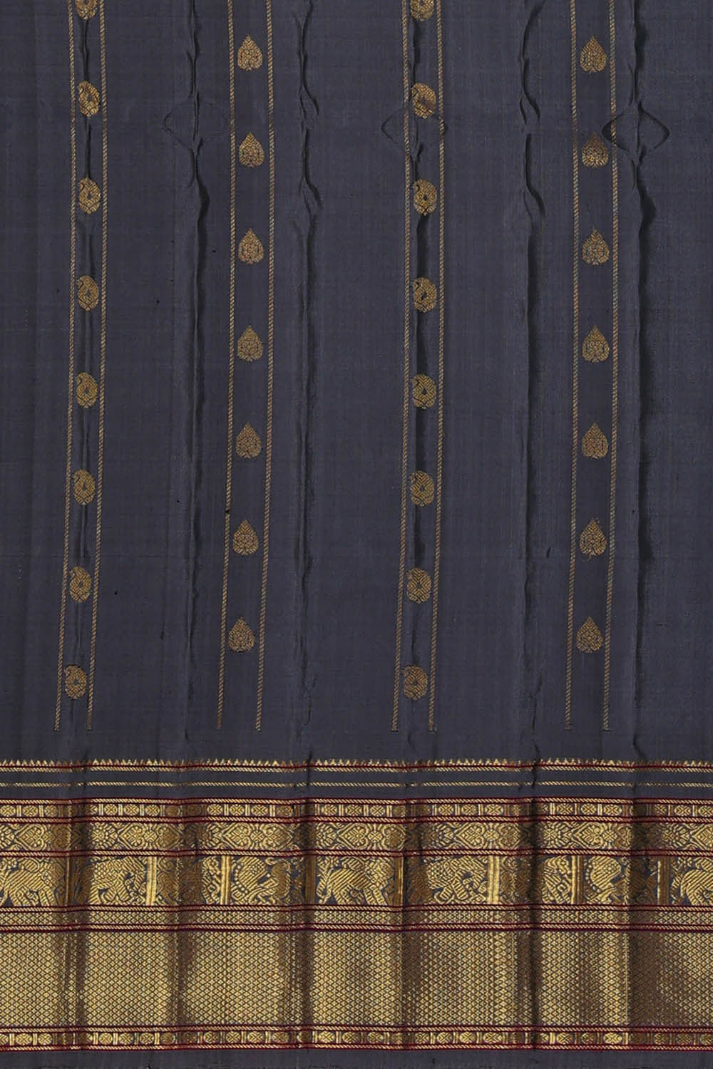 Image of Gadwal Silk Sky Blue Saree